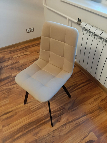 Стул на металлокаркасе Чилли К черный / зеленый фото покупателя 458