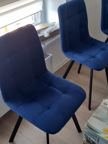 Стул на металлокаркасе Чилли светло-серый / белый каркас фото покупателя 241