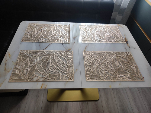 Стол на тумбе Бугун белый / золото фото покупателя 32