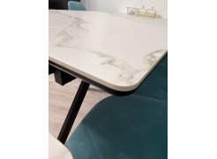 Керамический стол Вилли 140 (200) х 80 белый мрамор alpin white / snow white / белый фото покупателя 34