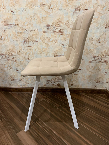 Стул на металлокаркасе Чилли К светло-серый велюр / черный каркас фото покупателя 716