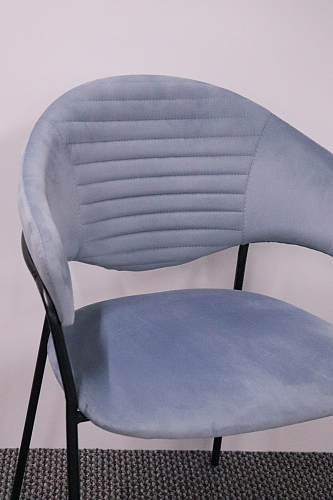 Стул на металлокаркасе Рансол синий / черный глянец из шоурума 7