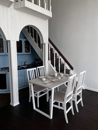 Деревянный стол Лота Лофт 120х75 белый матовый / дуб крафт золотой фото покупателя 990