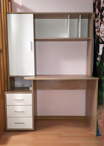 Стол компьютерный КСТ-16 бетон / белый фото покупателя 31