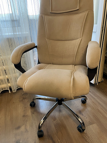 Компьютерное кресло Bergamo велюр бежевое фото покупателя 7