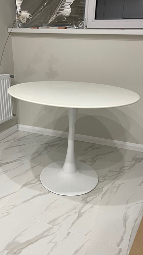 Стеклянный стол Tulip 90 white фото покупателя 17