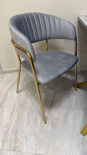 Стул на металлокаркасе Kamelia gold / gray фото покупателя 2