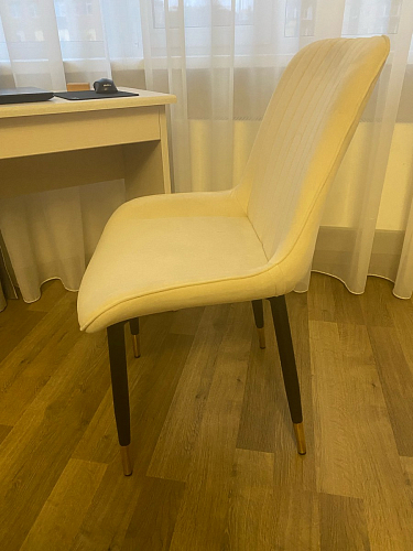 Стул на металлокаркасе Seda 1 latte / black / gold фото покупателя 69