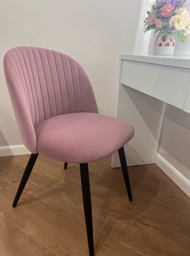 Стул на металлокаркасе Gabi 1 light blue / black / gold фото покупателя 6