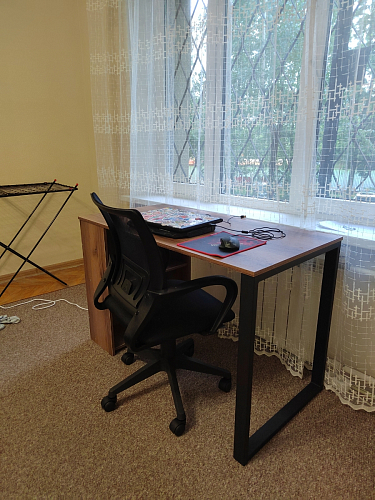 Письменный стол Битти Лофт 116х60х75 креатель / черный матовый фото покупателя 48