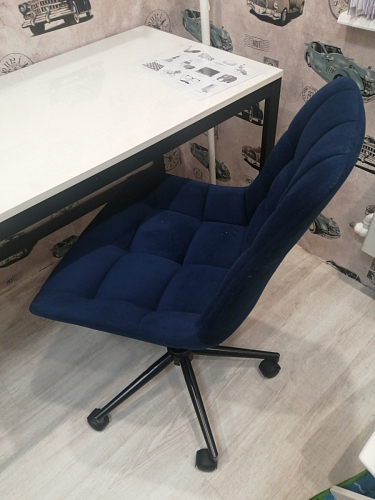 Компьютерное кресло Честер голубой (velutto 47 ) / черный фото покупателя 33