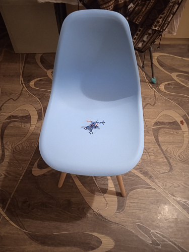 Пластиковый стул Eames PC-015 серо-голубой / дерево фото покупателя 221