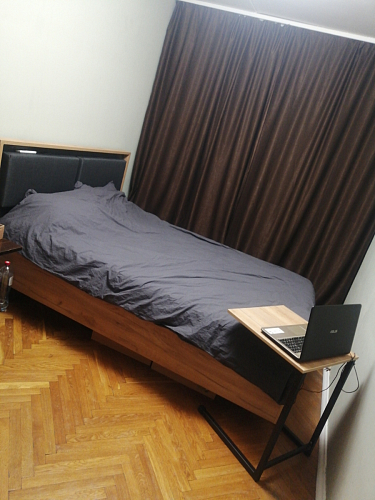 Двуспальная кровать Клауд 160х200 парящая дуб крафт золотой / антрацит фото покупателя 284