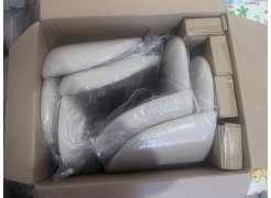 Стул на металлокаркасе Gabi 1 бежевый / черный с серебряными наконечниками фото покупателя 611