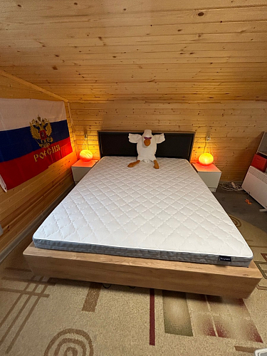 Двуспальная кровать Клауд 160х200 парящая дуб крафт золотой / антрацит фото покупателя 491