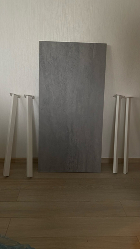 Стол Тринити Лофт 120 32 мм дуб галифакс табако / черный матовый фото покупателя 89