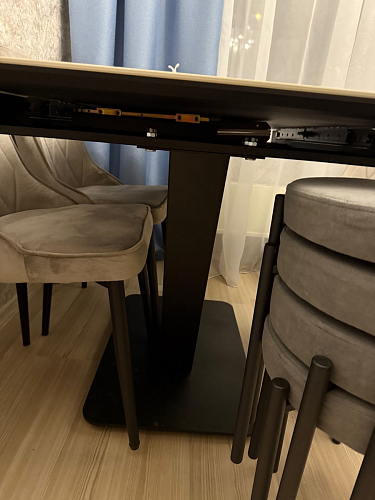 Стол на тумбе Бугун обсидиан / черный фото покупателя 71