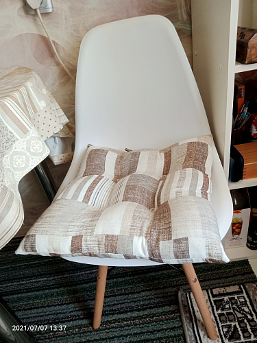 Пластиковый стул Eames PC-015 серо-голубой / дерево фото покупателя 419