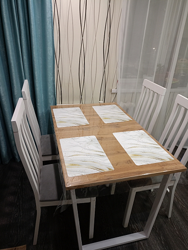 Стол Лота Лофт 140 25 мм черный матовый / бетон фото покупателя 453