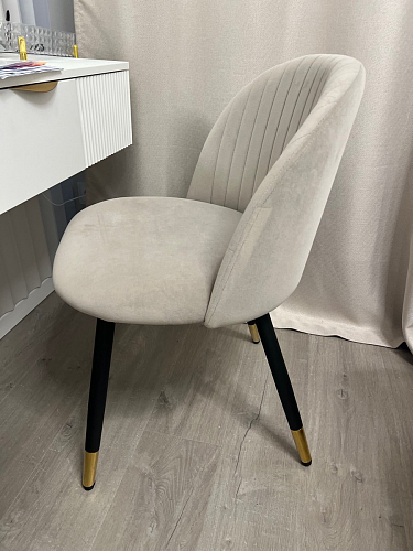 Стул на металлокаркасе Gabi 1 light blue / black / gold фото покупателя 798