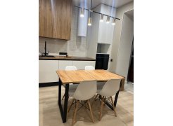 Деревянный стол Лота Лофт 120(160)х75 черный матовый / бетон светлый фото покупателя 799