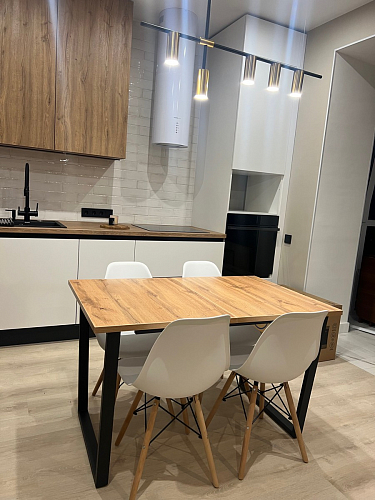 Стол раскладной Лота Лофт 120 25 мм юта / черный матовый фото покупателя 799