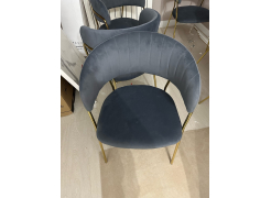 Стул на металлокаркасе Kamelia темно-серый / золотой фото покупателя 17