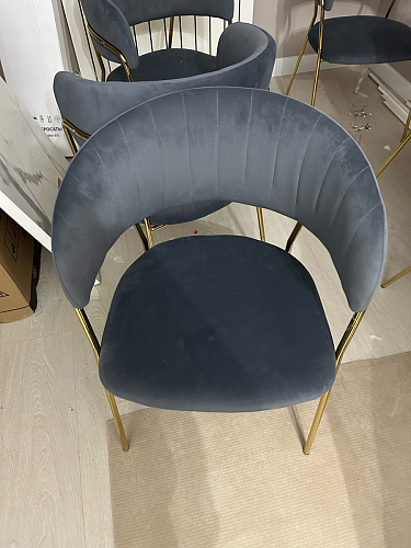 Стул на металлокаркасе Kamelia gold / gray фото покупателя 43