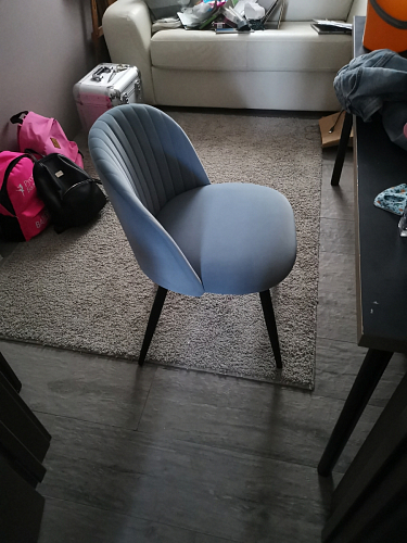 Стул на металлокаркасе Gabi 1 light purple / black / gold фото покупателя 322