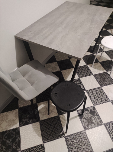 Стол Лота Лофт 140 25 мм черный матовый / бетон фото покупателя 894