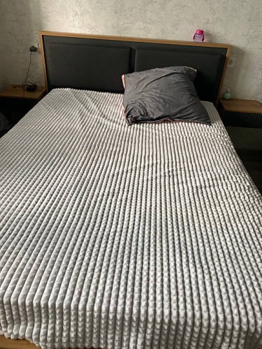 Двуспальная кровать Клауд 160х200 парящая дуб крафт золотой / антрацит фото покупателя 320