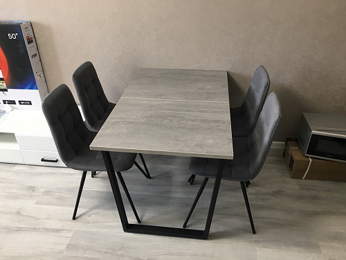 Деревянный стол Лота Лофт 140х80 дуб крафт табачный / черный матовый фото покупателя 645