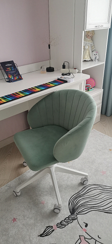 Компьютерное кресло Пард экокожа белый фото покупателя 96