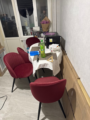 Стул на металлокаркасе Gabi latte / gold / black фото покупателя 576