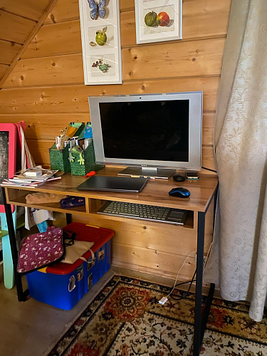 Письменный стол Леон Лофт черный матовый / дуб вотан фото покупателя 12