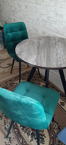 Стул на металлокаркасе Чилли К светло-серый велюр / черный каркас фото покупателя 1292