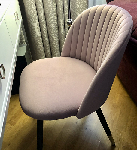 Стул на металлокаркасе Gabi 1 light blue / black / gold фото покупателя 897