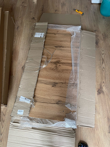 Стол Тринити Лофт 120 32 мм бетон / черный матовый фото покупателя 248