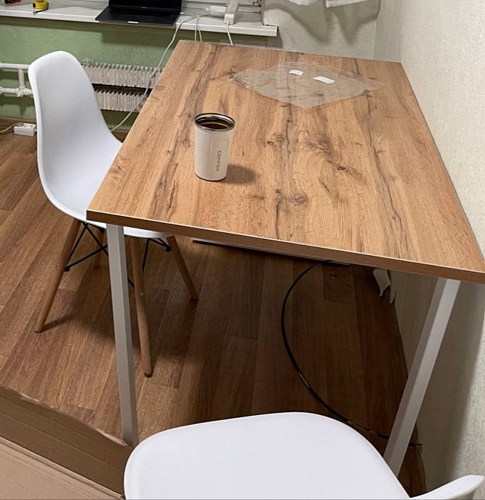 Стол Лота Лофт 120 25 мм сабия / белый матовый фото покупателя 860