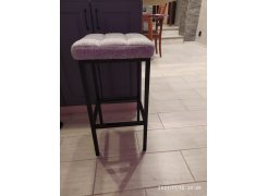 Барный стул Лофт кожзам темно-серый / черный матовый фото покупателя 227