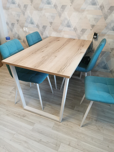 Стол Лота Лофт 120 25 мм сабия / белый матовый фото покупателя 896