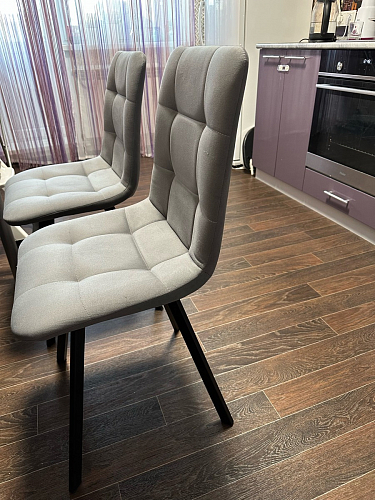 Стул на металлокаркасе Чилли К темно-серый (velutto 32) / черный фото покупателя 419