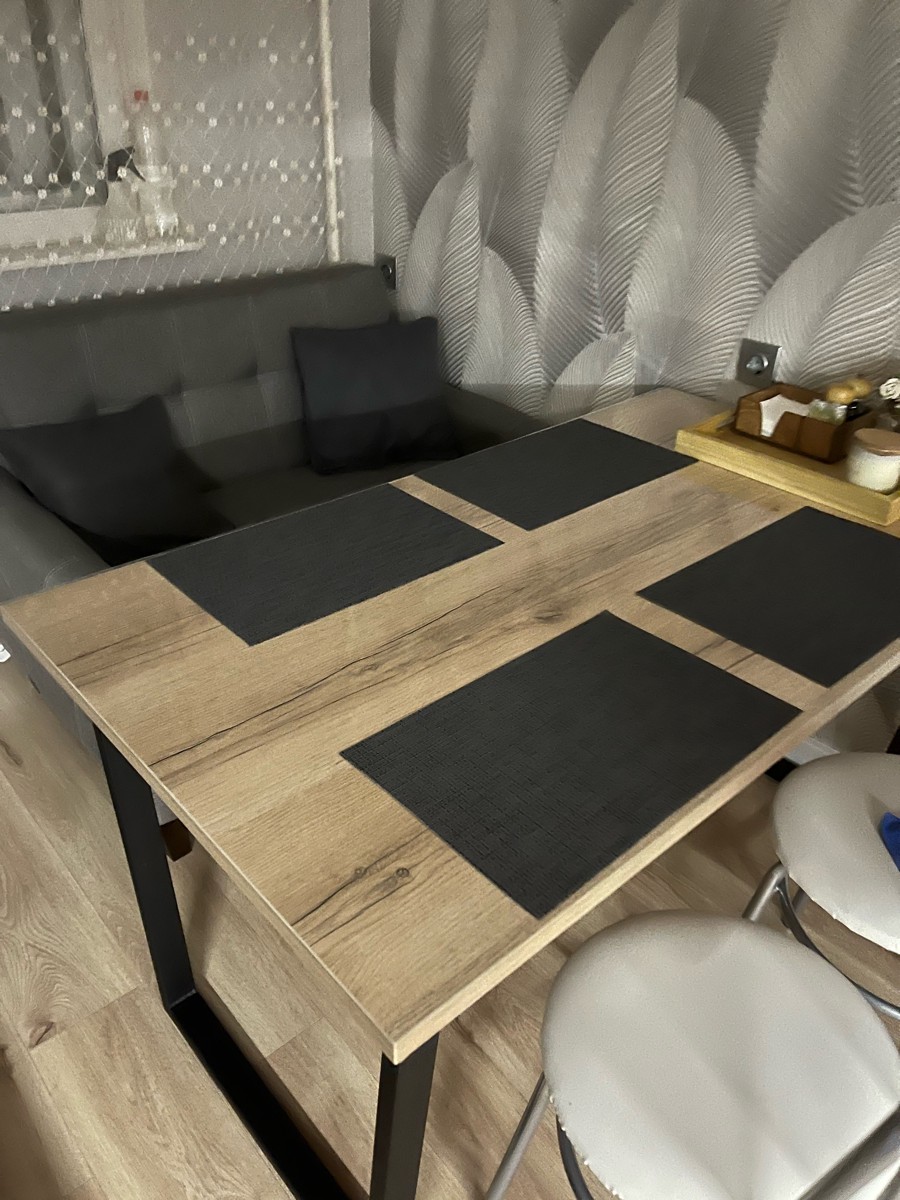 Деревянный стол Лота Лофт 120х75 белый матовый / дуб крафт золотой фото покупателя 585