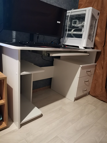 Компьютерный стол КСТ-08.1 белый фото покупателя 3