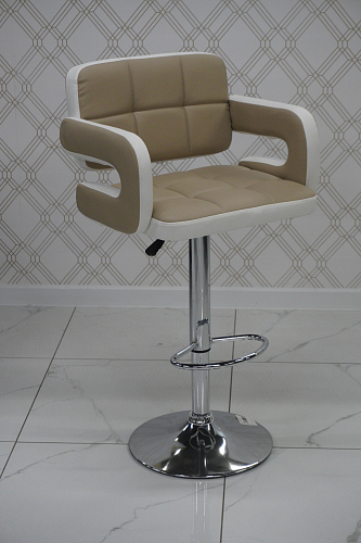 Барный стул Bent бежевый / белый из шоурума 2