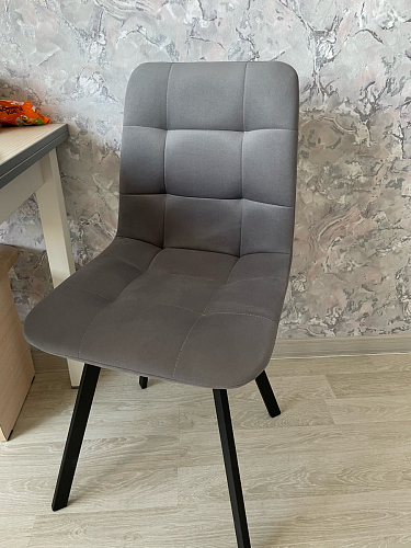 Стул на металлокаркасе Чилли черный / зеленый фото покупателя 455