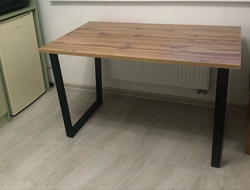 Деревянный стол Лота Лофт 120х75 белый матовый / дуб крафт золотой фото покупателя 558