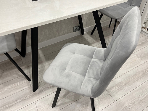 Стул на металлокаркасе Чилли К черный / зеленый фото покупателя 143