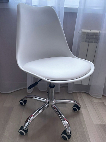 Компьютерное кресло Kolin с подушкой clear / white фото покупателя 325