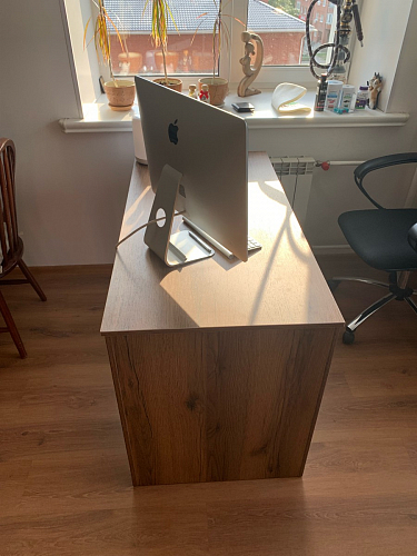 Письменный стол Битти Лофт 116х60х75 дуб делано светлый / белый матовый фото покупателя 111